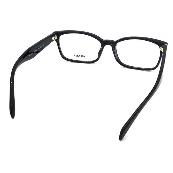 PRADA プラダ メガネフレーム PR18TVF 黒 ブラックフレーム ブランド ファッション 小物 アイウェア ※度入りレンズが入っております PRADA（プラダ） メガネフレーム ブランド ブラック 18TVF-1AB1O1