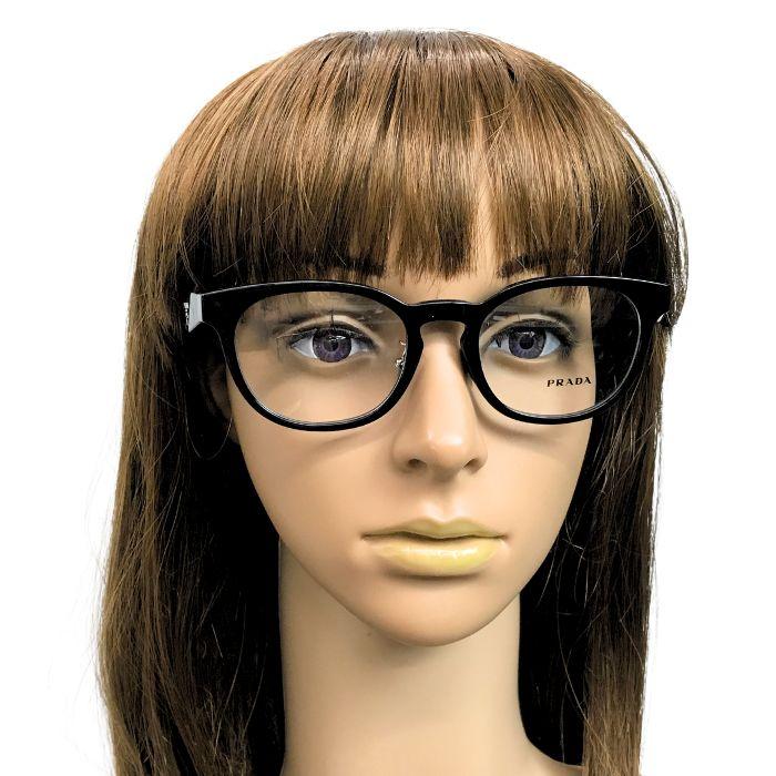 PRADA メガネフレーム プラダ 眼鏡 めがね ブラック prb06vd-16k101 ブランド/メンズ&レディース/男性用&女性用/度付き・伊達・老眼鏡