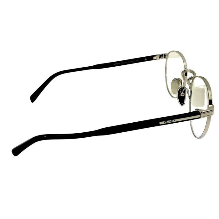 【新品同様】プラダ PRADA 眼鏡 メガネ シルバー レッド PRADA（プラダ） メガネフレーム 眼鏡 めがね シルバー×ブラック 黒