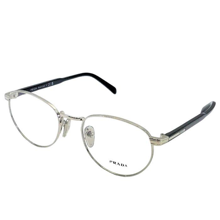 【新品同様】プラダ PRADA 眼鏡 メガネ シルバー レッド PRADA（プラダ） メガネフレーム 眼鏡 めがね シルバー×ブラック 黒