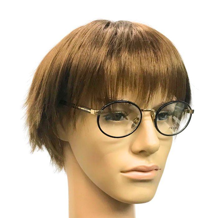 PRADA（プラダ） メガネフレーム 眼鏡 めがね ブラック×ライトゴールド