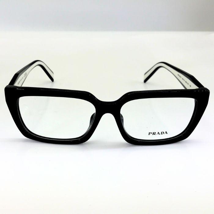 PRADA（プラダ） メガネフレーム 眼鏡 めがね ブラック×ホワイト 黒