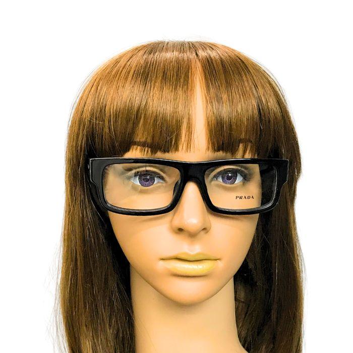 PRADA メガネフレーム プラダ 眼鏡 めがね ブラック 黒 prd06vf-16k101 ブランド メンズ&レディース 伊達 老眼鏡 カラーレンズ交換対応