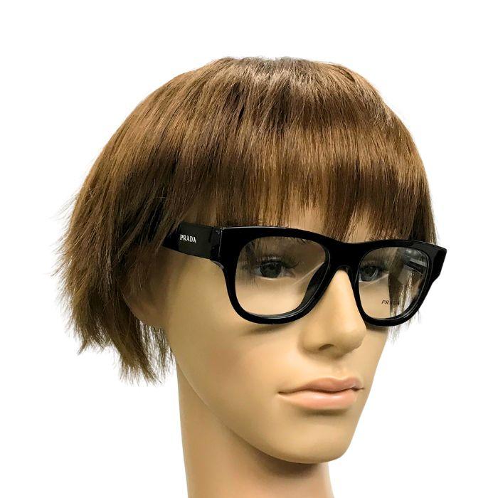 PRADA メガネフレーム プラダ 眼鏡 めがね ブラック 黒 prd08vu-16k101 ブランド/メンズ&レディース/度付き・伊達・老眼鏡 レンズ交換対応