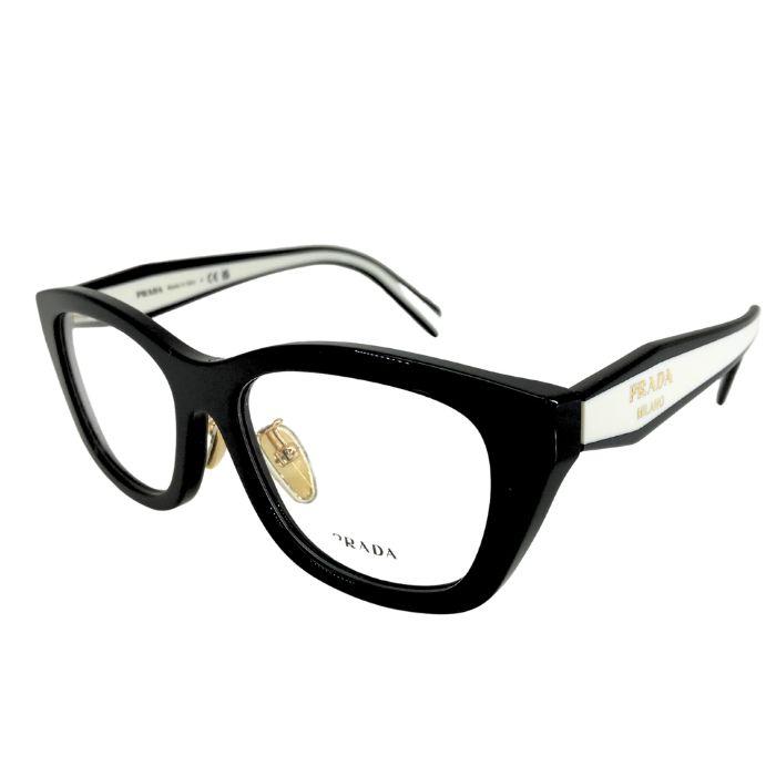 PRADA（プラダ） メガネフレーム 眼鏡 めがね ブラック ホワイト 黒×白