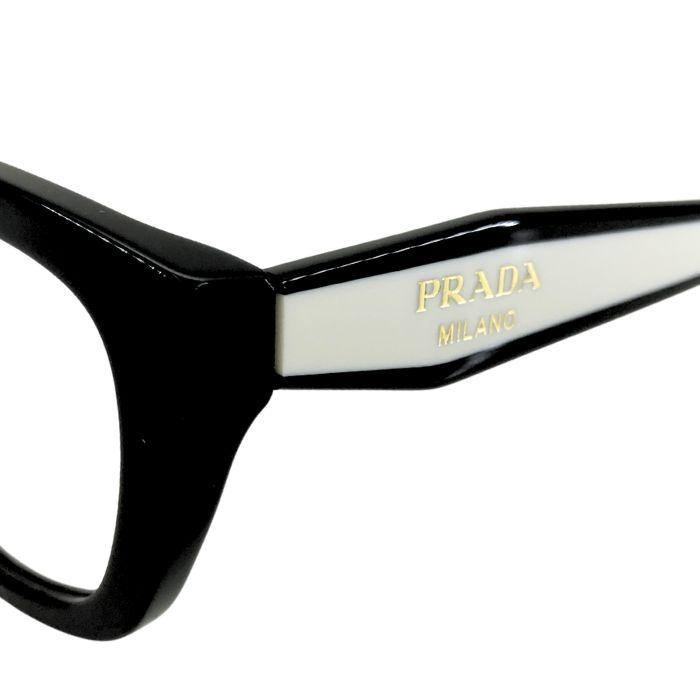 PRADA（プラダ） メガネフレーム 眼鏡 めがね ブラック ホワイト 黒×白