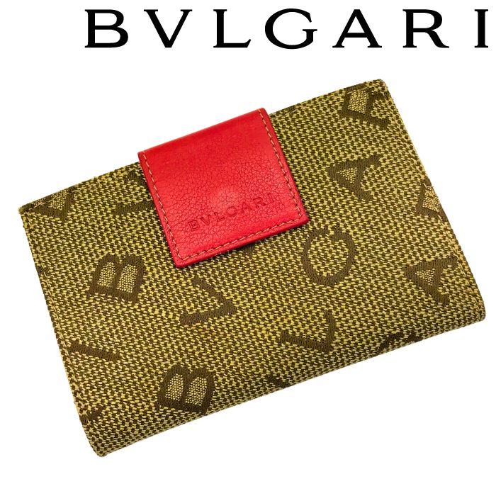 BVLGARI（ブルガリ） 【中古】BVLGARI 二つ折り がま口財布【ほぼ新品