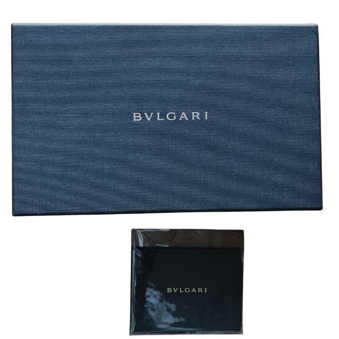 BVLGARI 【中古】BVLGARI ブルガリ 二つ折り 長財布【非常に良い