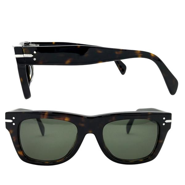 セリーヌ サングラス プラスチック ブラック ダークグリーン 美品 80210 CELINE（セリーヌ） サングラス MONOCHROMES 03 モノクローム CL40198F