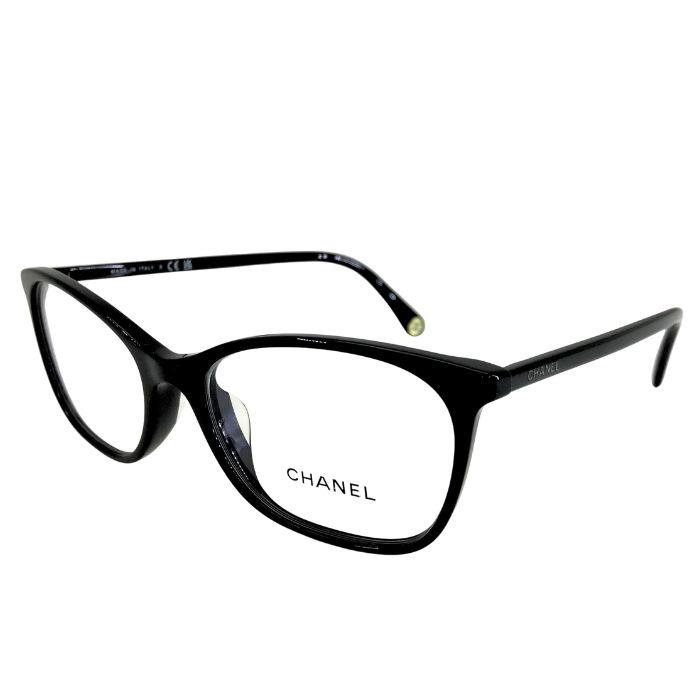 【中古】CHANEL シャネル メガネフレーム【未使用品】眼鏡 ブラック 3414A-C501 めがね デモレンズ付き メンズ レディース  r-ch-e-0525-06の画像