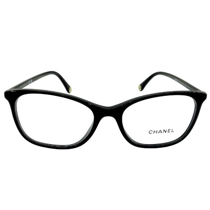【中古】CHANEL シャネル メガネフレーム【未使用品】眼鏡 ブラック 3414A-C501 めがね デモレンズ付き メンズ レディース  r-ch-e-0525-06の画像
