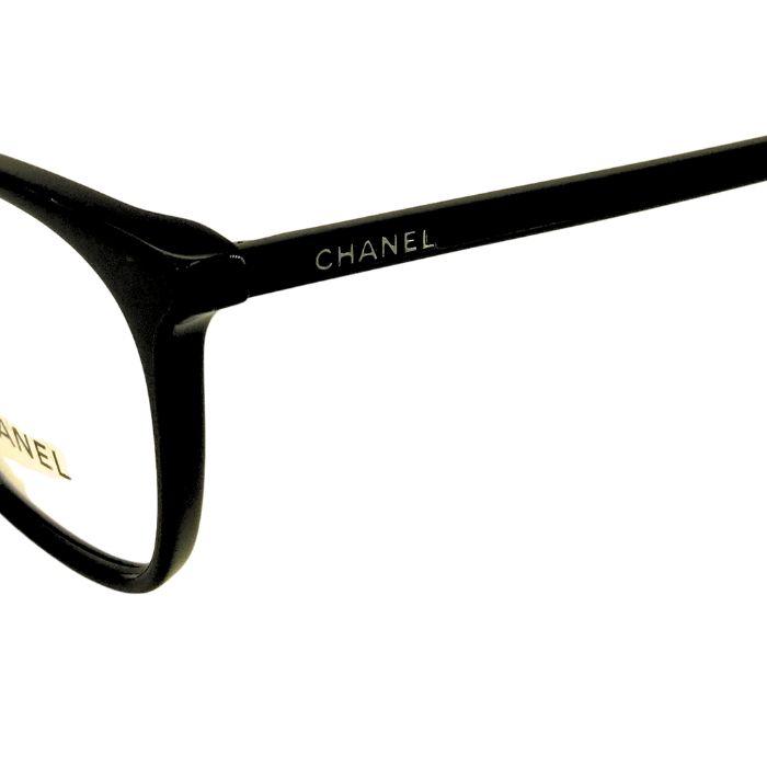 【中古】CHANEL シャネル メガネフレーム【未使用品】眼鏡 ブラック 3414A-C501 めがね デモレンズ付き メンズ レディース  r-ch-e-0525-06の画像