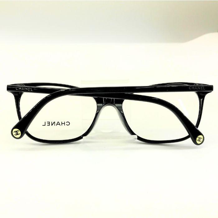 【中古】CHANEL シャネル メガネフレーム【未使用品】眼鏡 ブラック 3414A-C501 めがね デモレンズ付き メンズ レディース  r-ch-e-0525-06の画像
