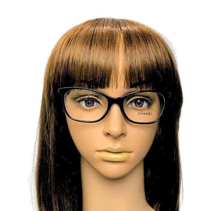 【中古】CHANEL シャネル メガネフレーム【未使用品】眼鏡 ブラック 3414A-C501 めがね デモレンズ付き メンズ レディース  r-ch-e-0525-06の画像
