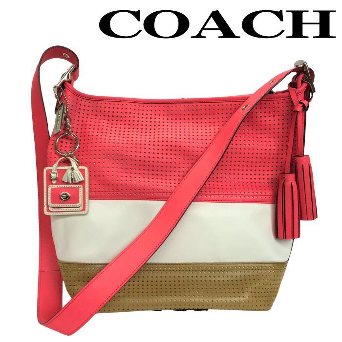 COACH（コーチ） 【中古】COACH ショルダーバッグ【ほぼ新品】クロス 