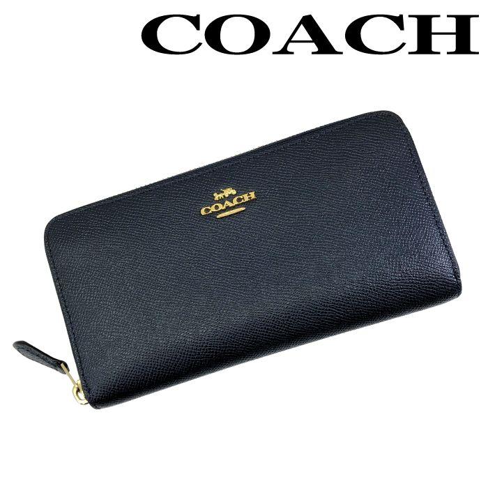 COACH（コーチ） 【中古】COACH 長財布【ほぼ新品】ネイビー ジップ 