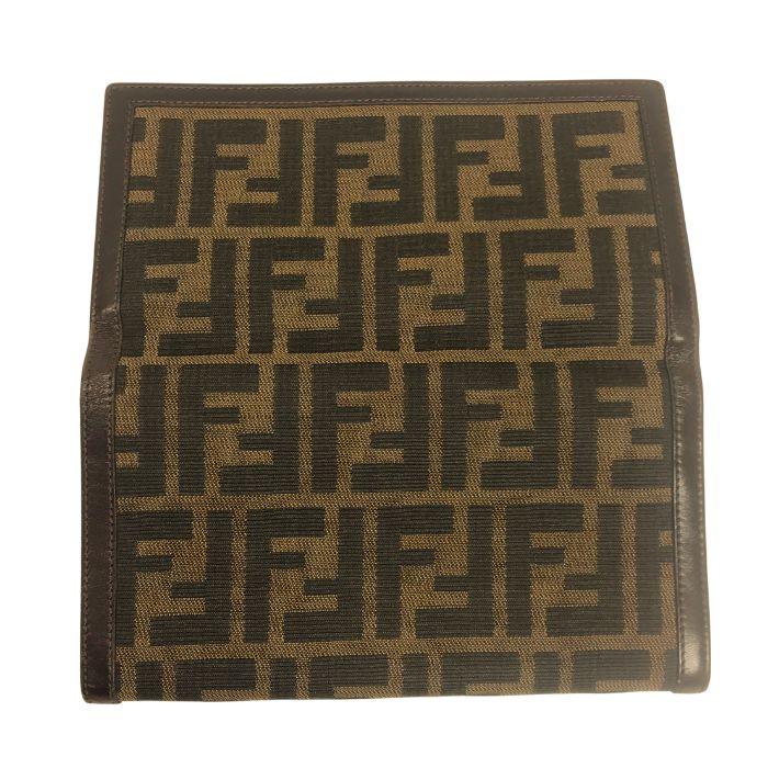 フェンディ 財布/二つ折 FENDI 折財布 ZUCCA/ズッカ柄 ブラウン【中古】 FENDI - フェンディ 財布/二つ折 FENDI 折財布 ZUCCA/ズッカ柄