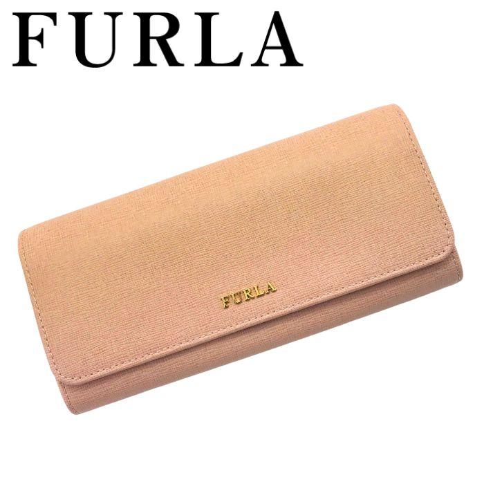 FURLA（フルラ） 【中古】FURLA 二つ折り長財布【ほぼ新品】ピンク
