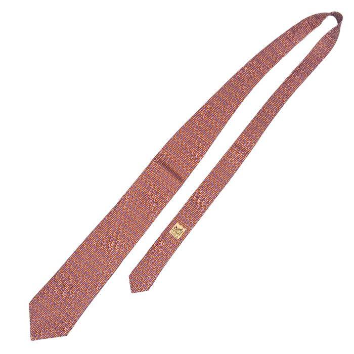 HERMES 【中古】HERMES エルメス ネクタイ【ほぼ新品】9cm