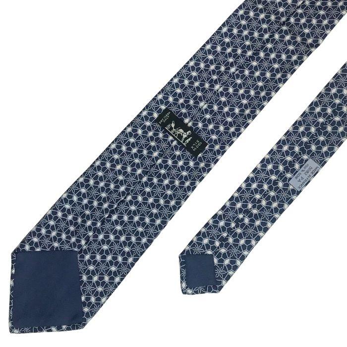 HERMES（エルメス） 【中古】HERMES ネクタイ【ほぼ新品】9cm ネイビー