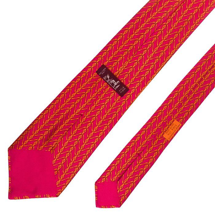 HERMES 【中古】HERMES エルメス ネクタイ【ほぼ新品】9cm