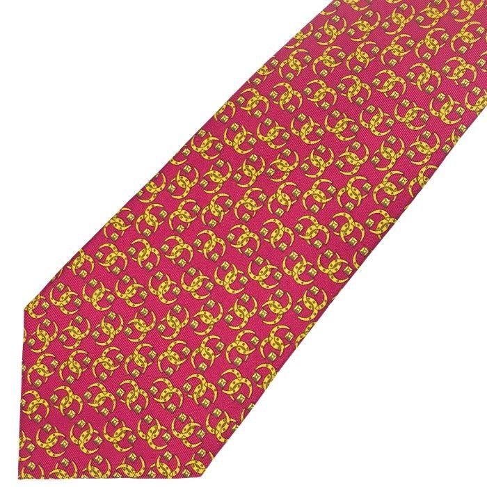 HERMES（エルメス） 【中古】HERMES ネクタイ【非常に良い】9cm レッド
