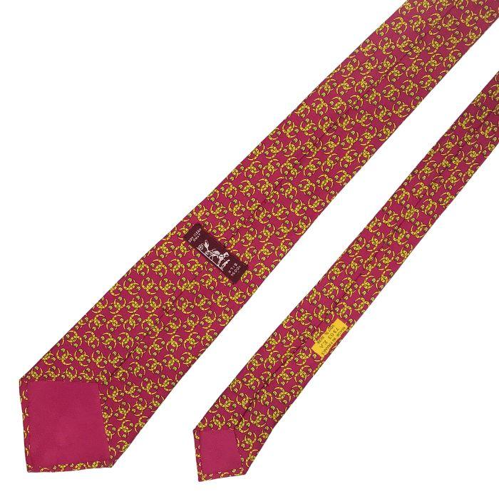 HERMES（エルメス） 【中古】HERMES ネクタイ【非常に良い】9cm レッド