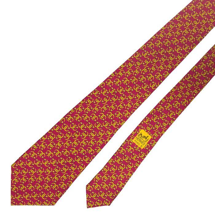 HERMES（エルメス） 【中古】HERMES ネクタイ【非常に良い】9cm レッド