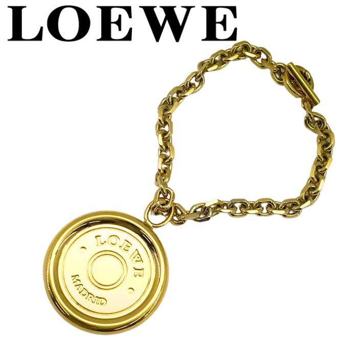 LOEWE ロエベ ゴールドロゴキーホルダー 中古・古着通販】LOEWE (ロエベ) キーリング ゴールド｜ブランド・古着