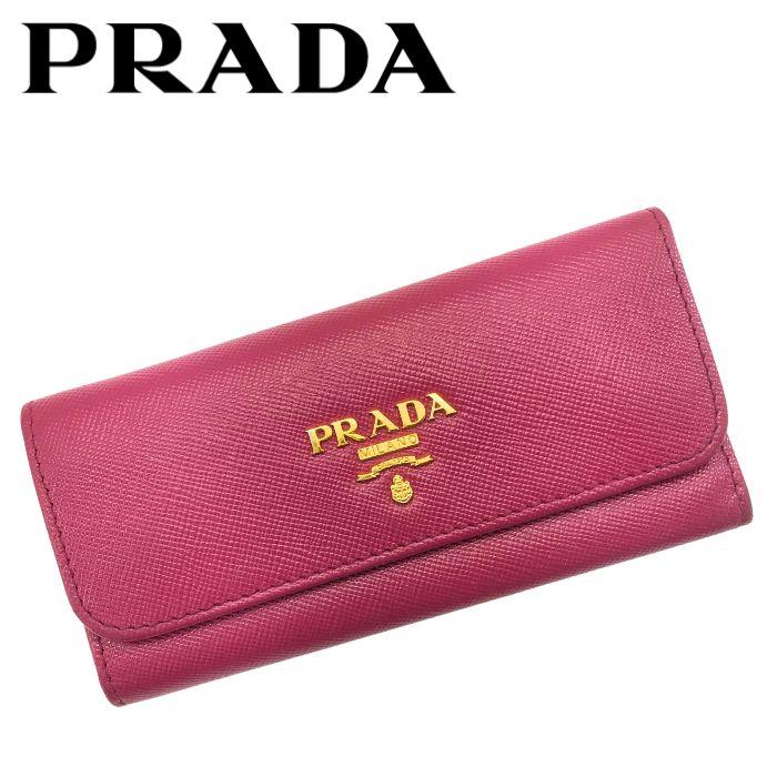 PRADA パープル ナイロン キーケース PRADA（プラダ） 【中古】PRADA ロング キーケース 6連【非常に良い