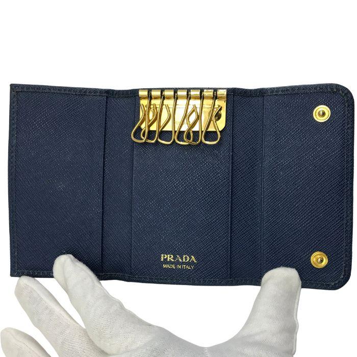 PRADA（プラダ） 【中古】PRADA キーケース 6連【非常に良い】ブルー