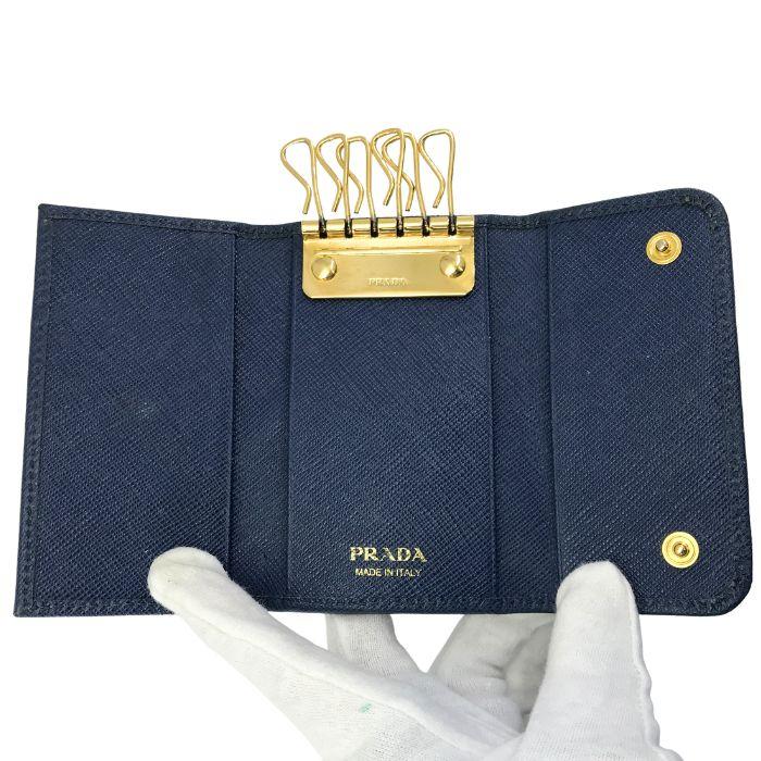 PRADA（プラダ） 【中古】PRADA キーケース 6連【非常に良い】ブルー