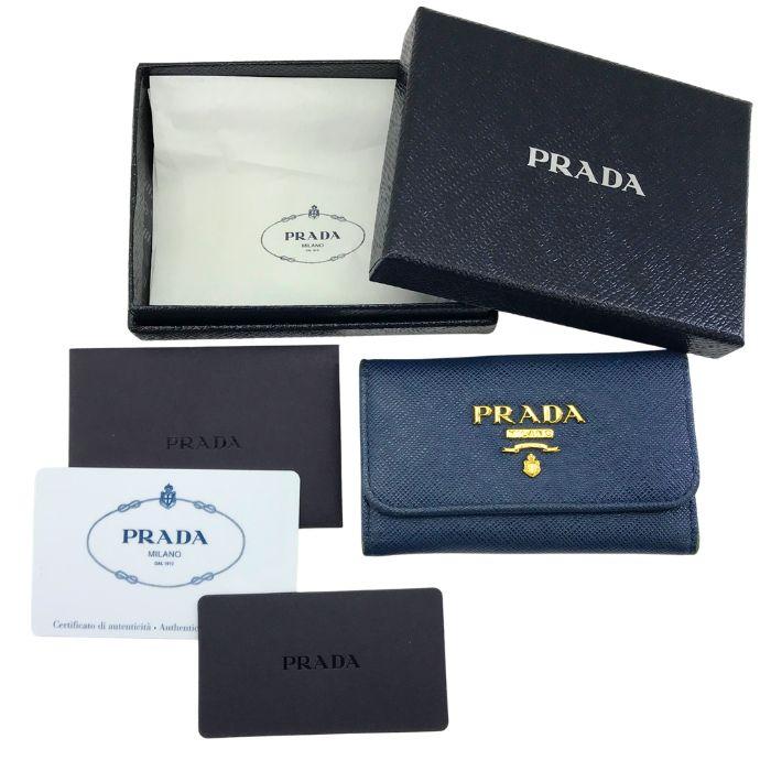 PRADA（プラダ） 【中古】PRADA キーケース 6連【非常に良い】ブルー