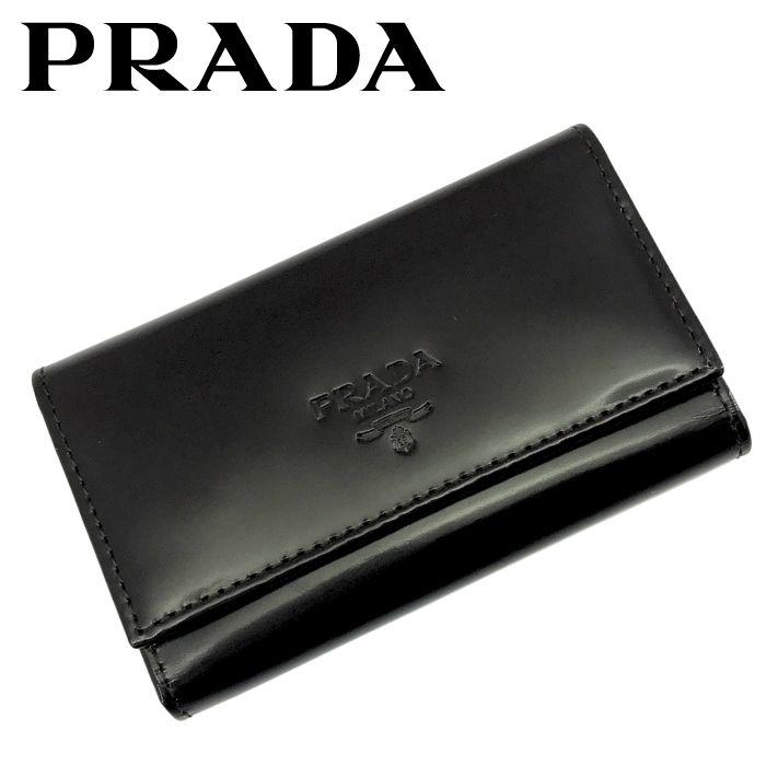新品未使用PRADA キーケース ナイロン キャメル6連キーケース品質証明書付 PRADA（プラダ） 【中古】PRADA キーケース 6連【ほぼ新品】ダーク