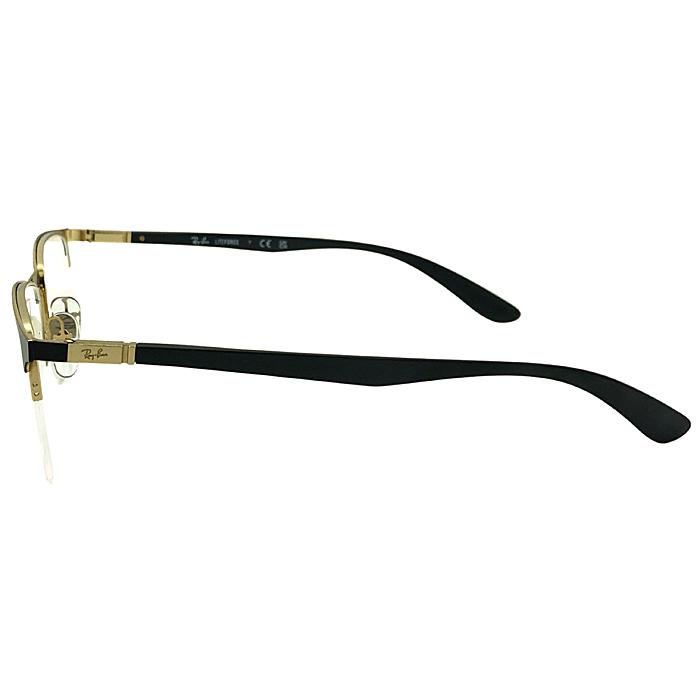 安いアウトレット RayBan メガネフレーム ブランド レイバン LITEFORCE ブラック×ゴールド 眼鏡 rx-6513-2890