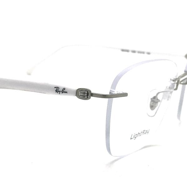 RAYBAN レイバン メガネフレーム ブランド マットシルバー 縁無し 眼鏡 2pt RX-8769-1228 マットシルバー