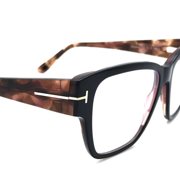 TOM FORD（トムフォード） メガネフレーム ブラック×マーブルブラウン