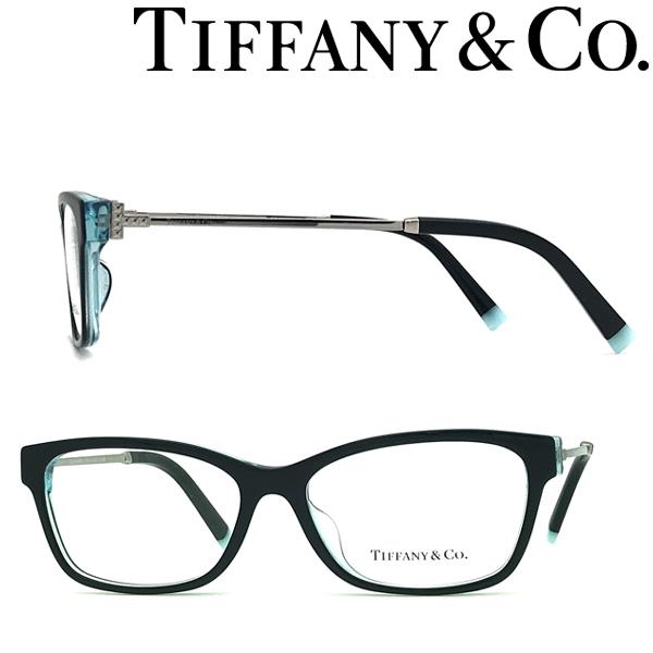 Tiffany 高い品質 amp; Co. ティファニー メガネフレーム TF2204F-8285 正規 眼鏡 ブラック×クリアースカイブルー ブランド