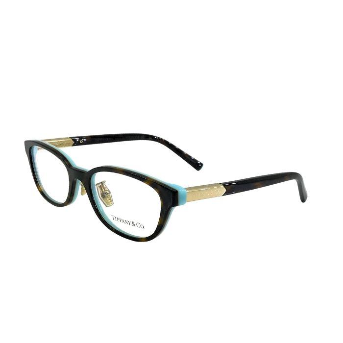 Tiffany & Co. メガネフレーム ティファニー 眼鏡 めがね マーブルブラウン×ティファニーブルー×ライトゴールド tf2280d-8134 レンズ交換の画像
