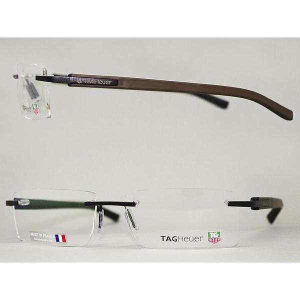 TAG Heuer メガネフレーム ブランド 縁無し フチなし TH-8110-003 TAG Heuer テンプル は
