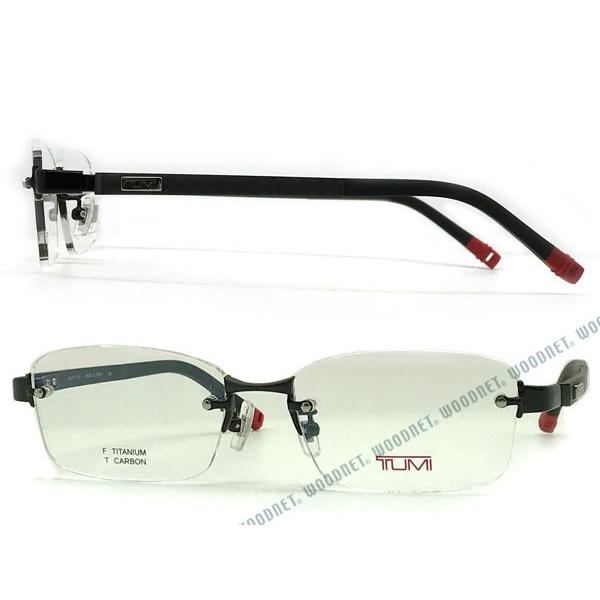 TUMI トゥミ ブラック 縁無しメガネフレーム ブランド 10-0051-01 TUMI ブラック 縁無しメガネフレーム