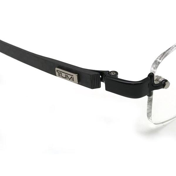 TUMI トゥミ ブラック 縁無しメガネフレーム ブランド 10-0051-01 TUMI ブラック 縁無しメガネフレーム