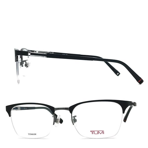 TUMI（トゥミ） メガネフレーム ブランド マットブラック×ガンメタル
