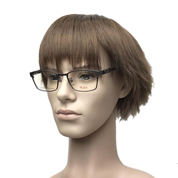 TUMI トゥミ メガネフレーム ブランド マットガンメタル×マットブラック 眼鏡 TU-10-0075-02 TUMI メガネフレーム マットガンメタル×マットブラック