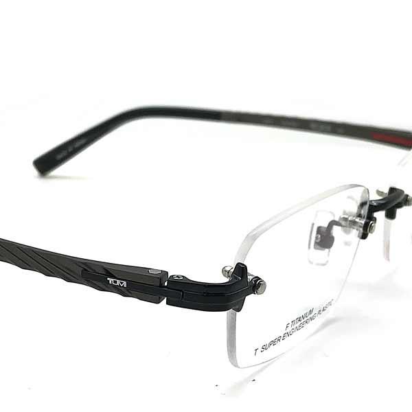 TUMI トゥミ ブラック 縁無しメガネフレーム ブランド 眼鏡 TU-10-0078-01 TUMI ブラック 縁無しメガネフレーム