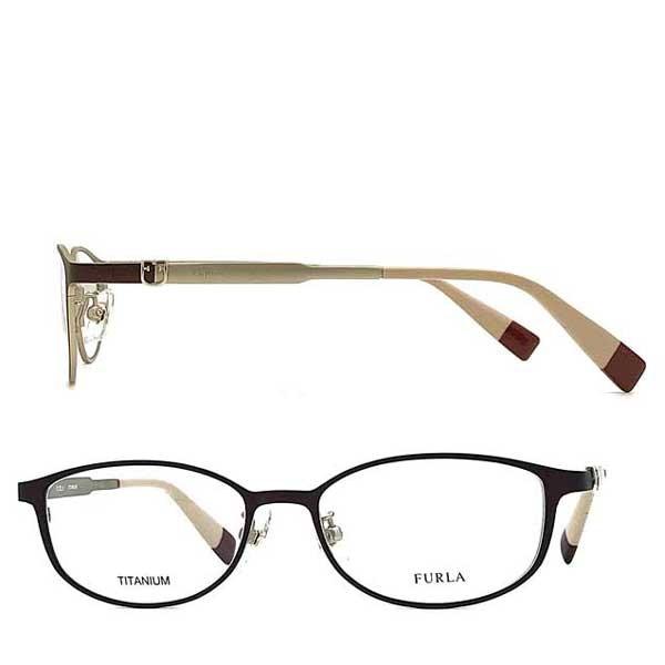 FURLA（フルラ） マットボルドー メガネフレーム 眼鏡 VFU-406J-I88M