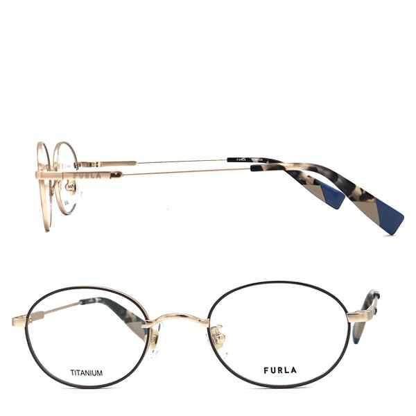 FURLA（フルラ） メガネフレーム ブランド セミマットオレンジゴールド