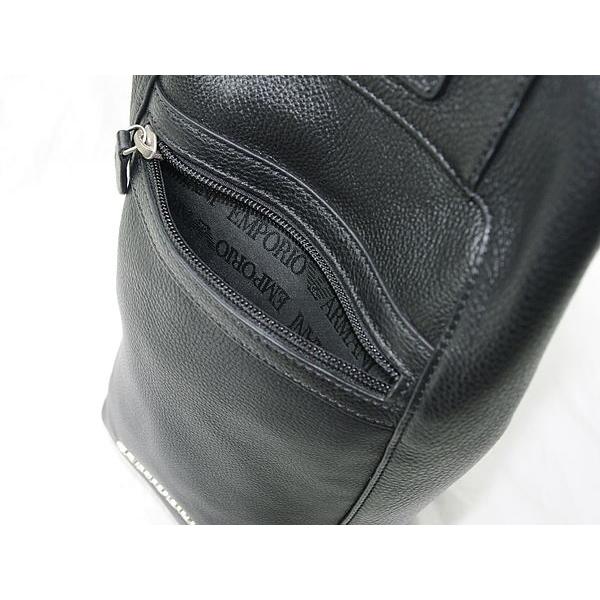 エンポリオアルマーニ　EMPIRIO ARMANI レザー ボディバッグ エンポリオアルマーニ EMPORIO ARMANI ボディバッグ メンズ ブラック