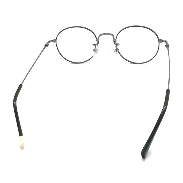 ブラックラウンドフレームメガネ Y's ワイズ メガネフレーム ブランド グレー×カーキ 眼鏡 YS-81-0008
