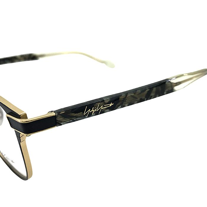Yohji Yamamoto ヨウジヤマモト メガネフレーム ブランド マットブラック×ゴールド 眼鏡 yy-19-0073-01｜woodnet｜04